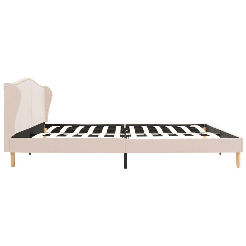 

Cama con colchón viscoelástico tela beige 160x200 cm - Hommoo