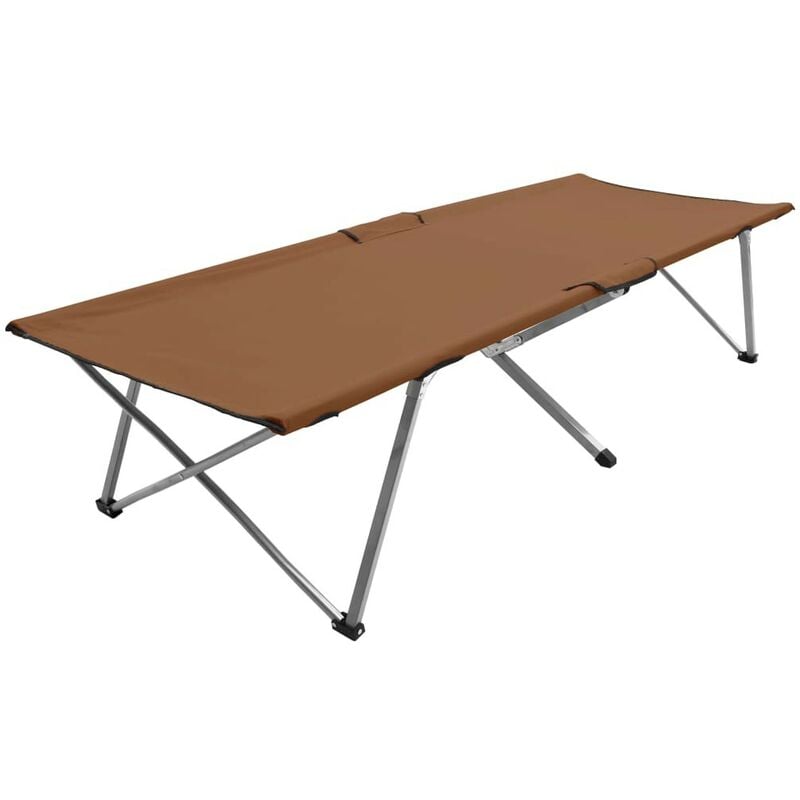 

Cama de camping marrón XXL 206x75x45 cm - Hommoo
