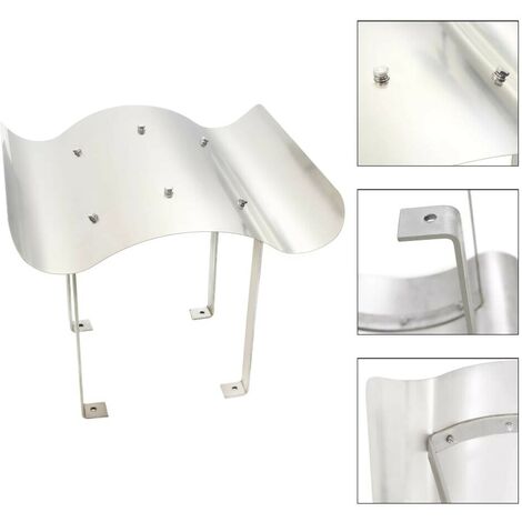 Hommoo Capot de cheminee Acier inoxydable Argente HDV04996