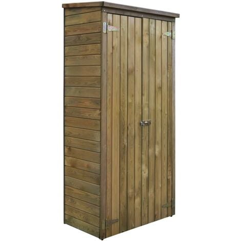 Outsunny Caseta de Jardín de Madera 140x75x157 cm Cobertizo para Almacenaje  de Herramientas con Techo Asfáltico Estantería y 2 Puertas con Cerrojo para  Exterior Terraza Natural - Conforama