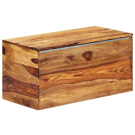 Cassapanca panca contenitore legno noce cuscino lino pouf legno interno  camera 4052025201494