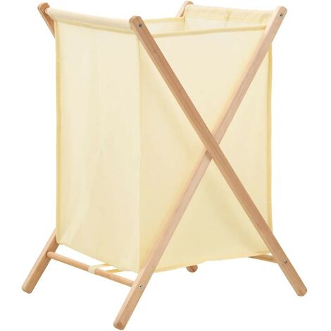 VidaXL Cesto para la ropa sucia madera maciza de pino 44x44x76 cm