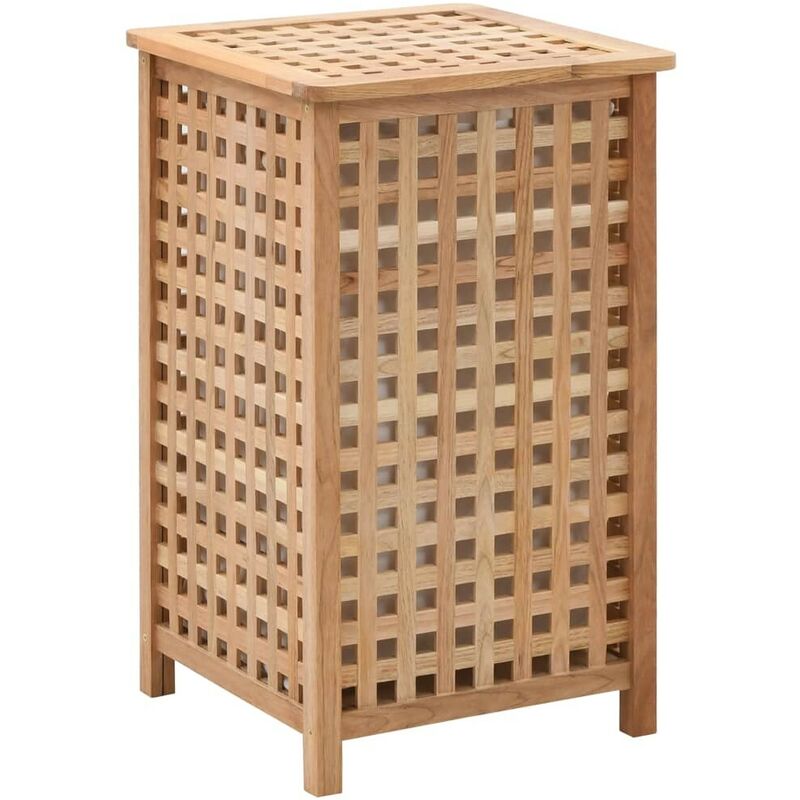 

Cesto para ropa sucia 39x39x65 cm madera maciza de nogal - Hommoo