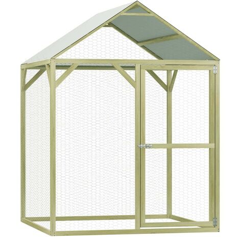 Hommoo Chicken Cage 1.5x1.5x2 m FSC Impregnated Pinewood