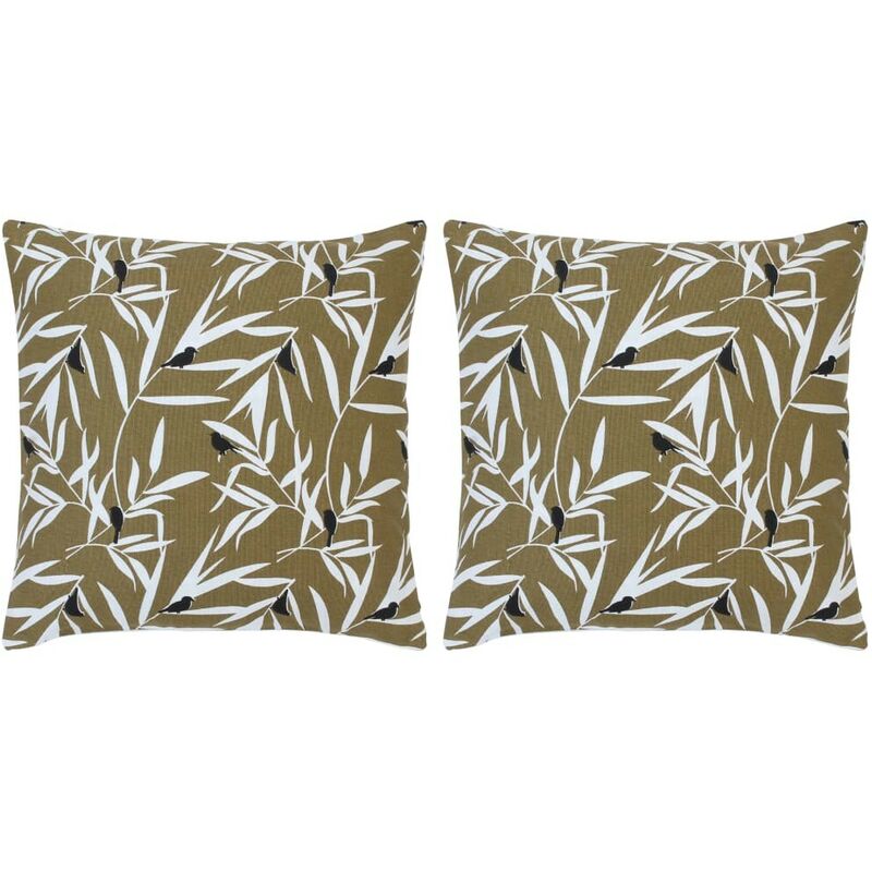

Cojines con estampado 2 unidades algodón gris taupe 40x40 cm - Hommoo