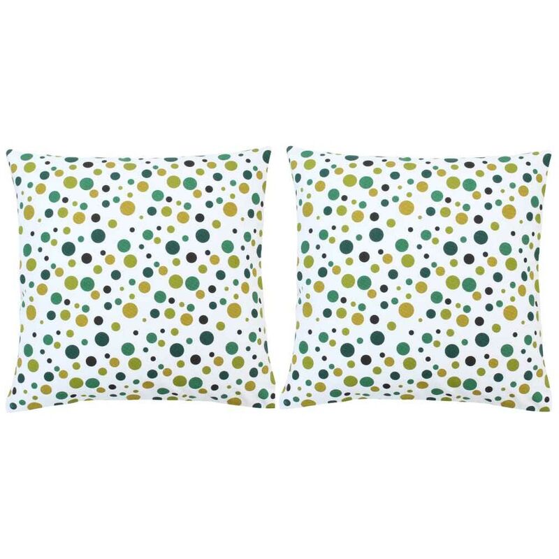 

Cojines con estampado 2 unidades algodón verde 40x40 cm - Hommoo