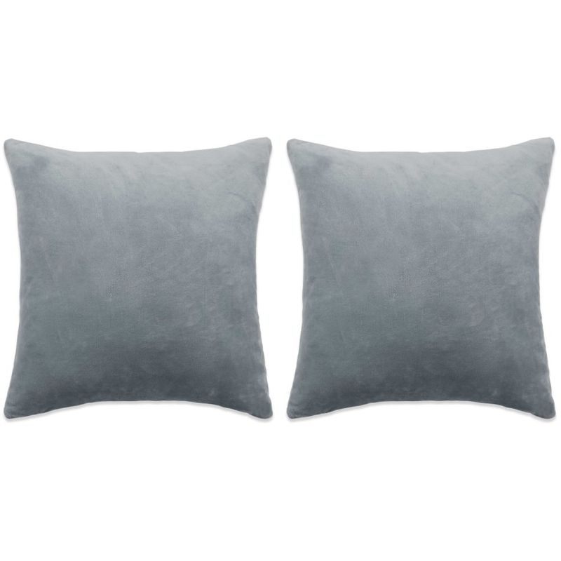 

Cojines de terciopelo 60x60 cm gris 2 unidades - Hommoo