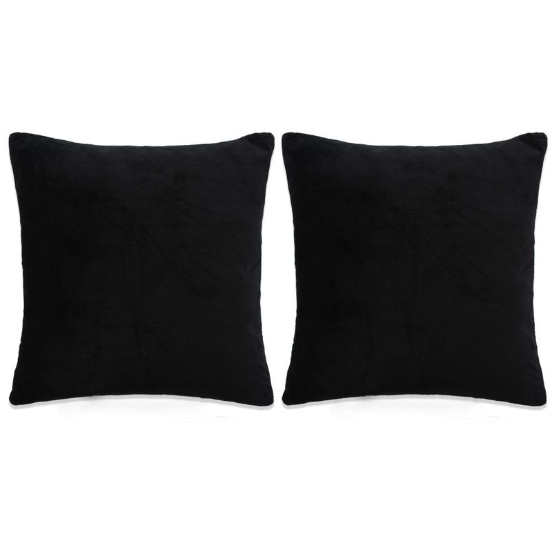 

Cojines de terciopelo 60x60 cm negro 2 unidades - Hommoo