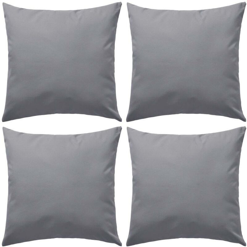 

Hommoo Cojines para exteriores 45x45 cm gris 4 unidades