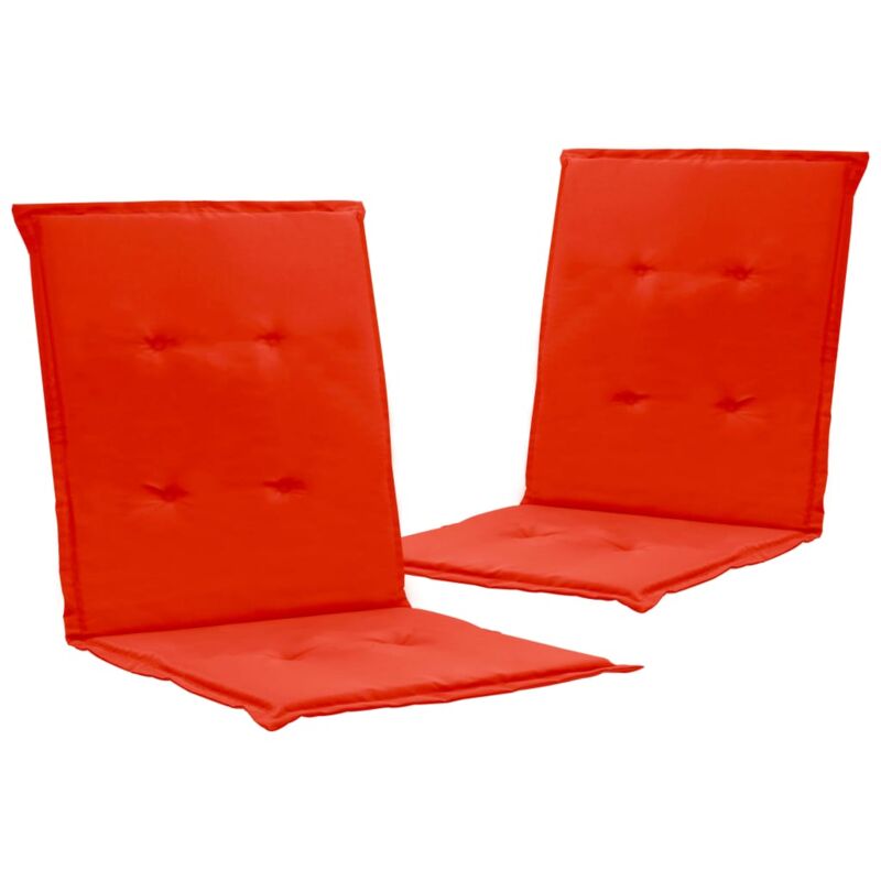 

Cojines para sillas de jardín 2 unidades rojo 100x50x3 cm - Hommoo
