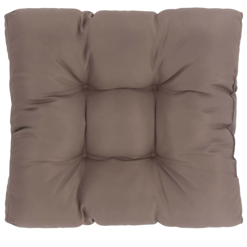 

Cojín de asiento de jardín de tela gris taupe 80x80x10 cm - Hommoo