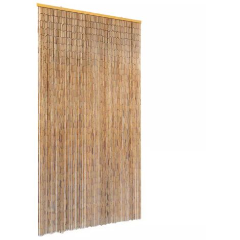 Hommoo Cortina de bambú para puerta contra insectos 100x220 cm