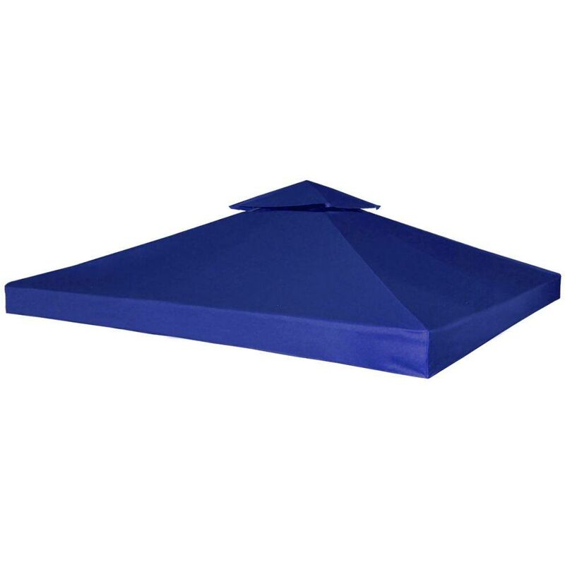 

Cubierta de repuesto de cenador 310 g/m2 azul oscuro 3x3 m - Hommoo