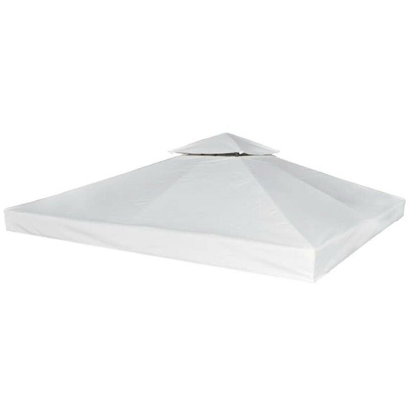 

Cubierta de repuesto de cenador 310 g/m2 blanco crema 3x3 m - Hommoo