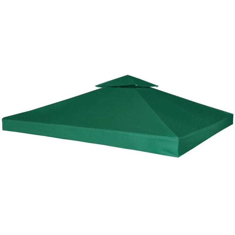

Hommoo Cubierta de repuesto de cenador 310 g/m2 verde 3x3 m