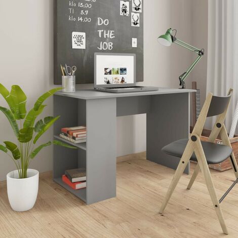 main image of "Hommoo Desk Grey 110x60x73 cm Chipboard"