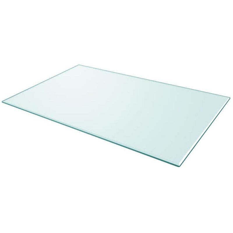 Hommoo - Dessus de table rectangulaire en verre trempe 1000 x 620 mm HDV09948