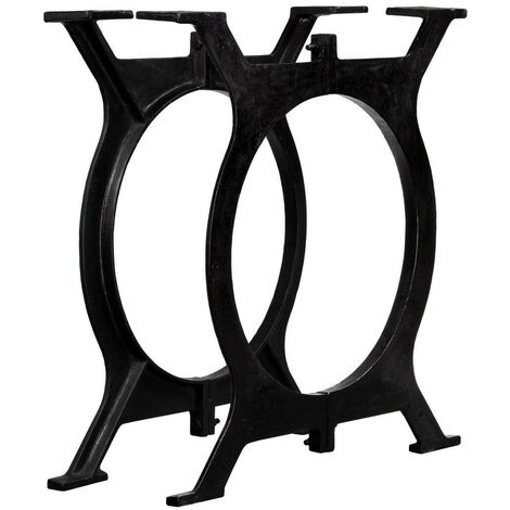Hommoo Dining Table Legs 2 pcs O-Frame Cast Iron VD11415