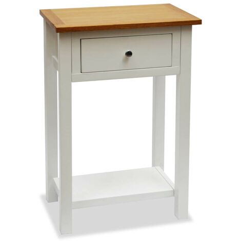 Hommoo End Table 50x32x75 cm Solid Oak Wood