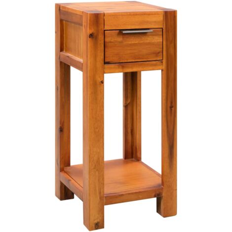 Hommoo End Table Solid Acacia Wood 30x30x70 cm VD11195