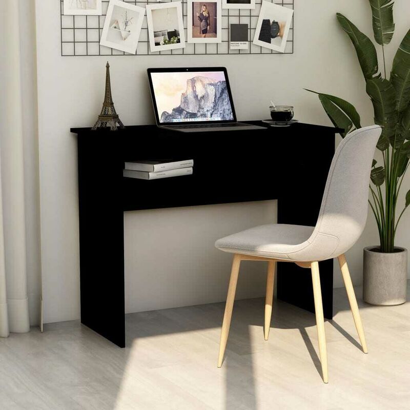 

Escritorio de aglomerado negro 90x50x74 cm - Hommoo
