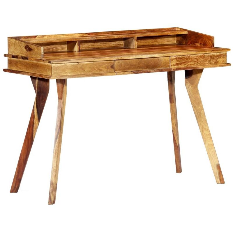 

Hommoo Escritorio de madera maciza de sheesham 115x50x85 cm