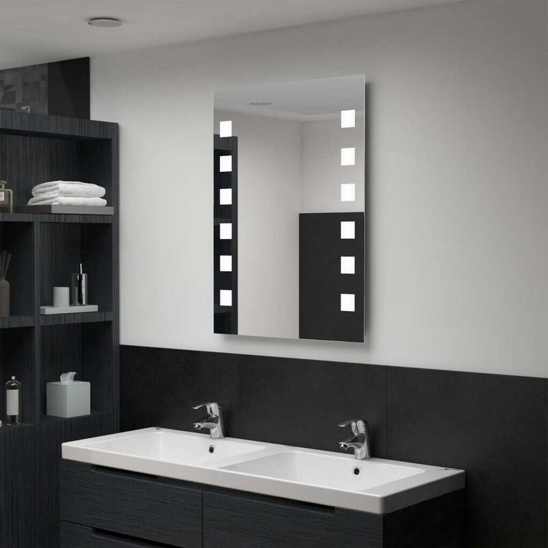 

Espejo de pared de baño con LED 60x80 cm - Hommoo