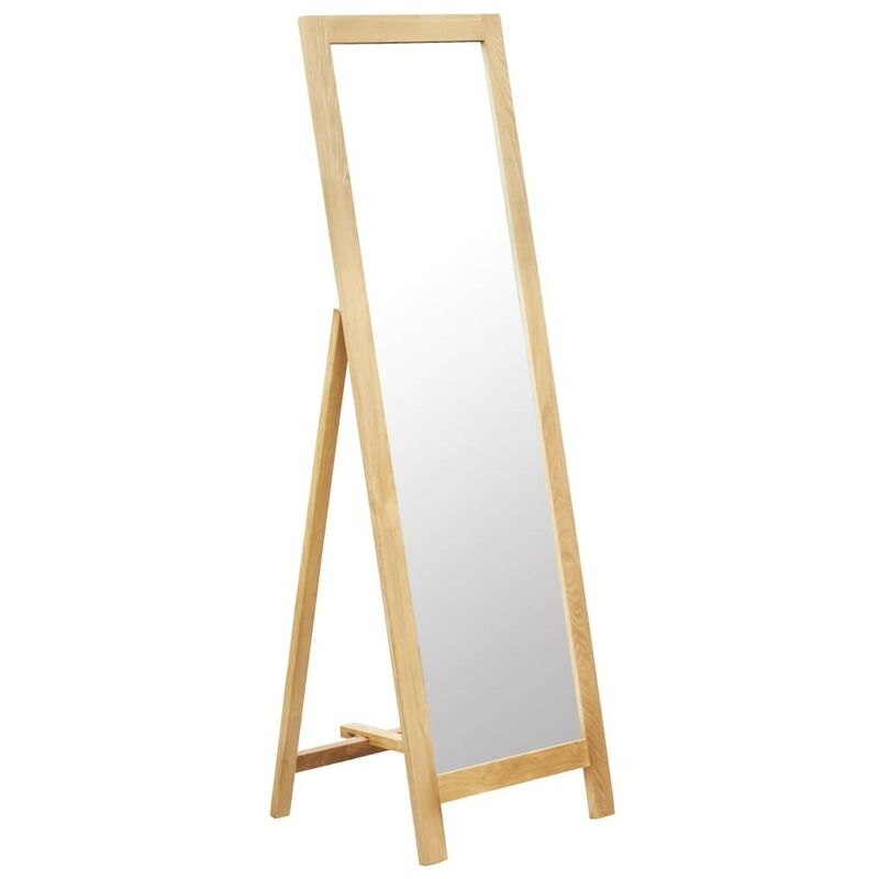 

Espejo de pie 48x46,5x150 cm madera maciza de roble - Hommoo