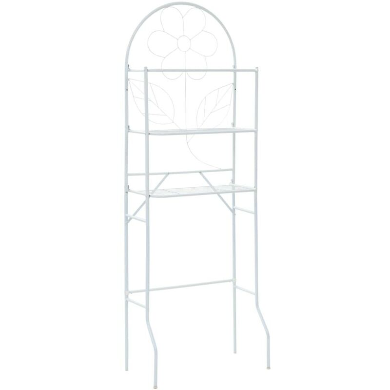 

Estante de baño blanco 60x33x174 cm - Hommoo
