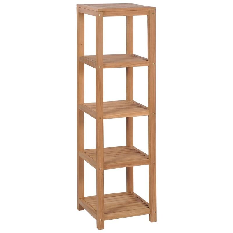 

Estantería de baño 4 niveles madera teca maciza 42x42x165 cm - Hommoo