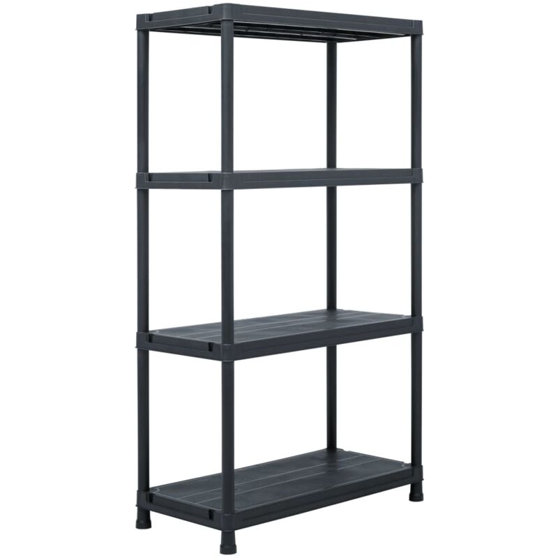 

Estantería de plástico 100 kg 60x30x138 cm negro - Hommoo