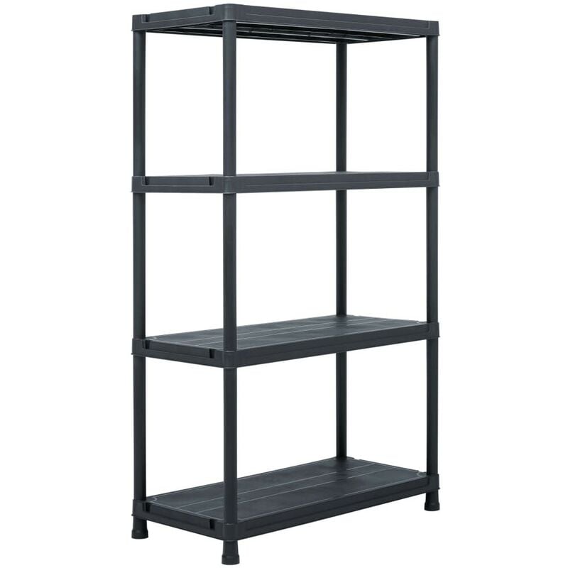 

Estantería de plástico 200 kg 80x40x138 cm negro - Hommoo