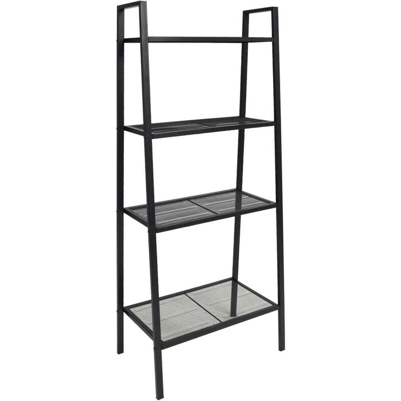 

Estantería escalera 4 niveles metal negro - Hommoo