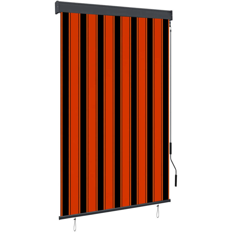 

Estor enrollable de exterior naranja y marrón 120x250 cm - Hommoo