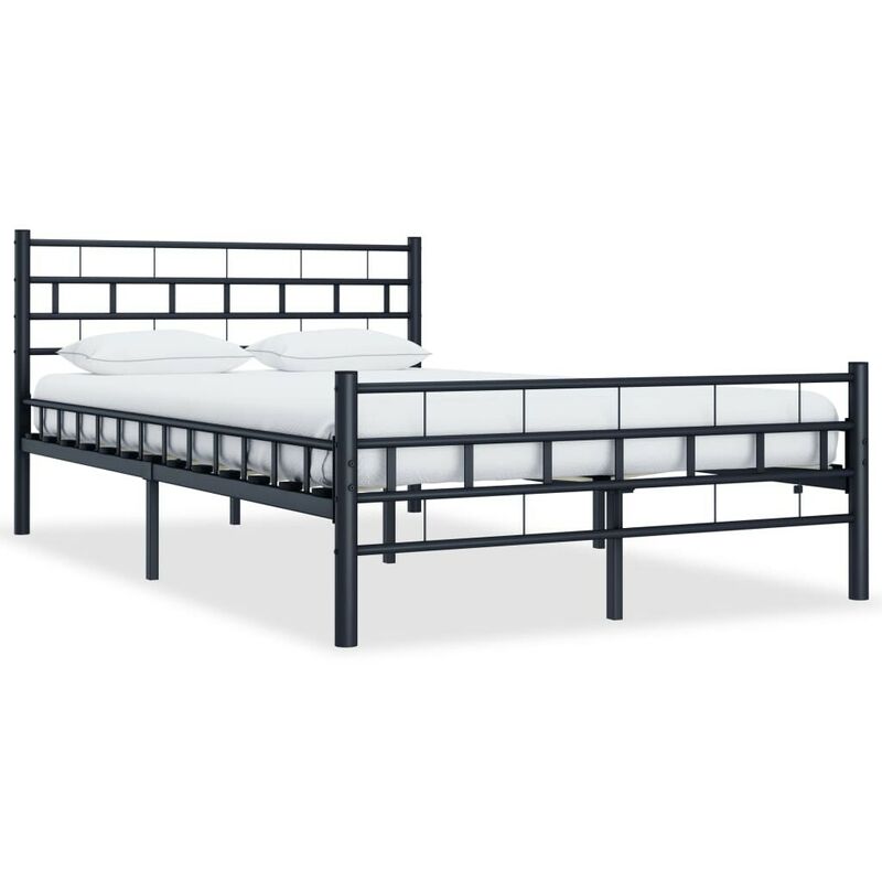 

Estructura de cama de acero negra 120x200 cm - Hommoo