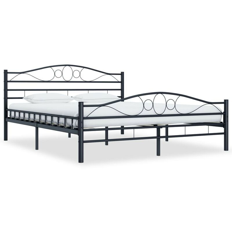 

Estructura de cama de acero negra 140x200 cm - Hommoo