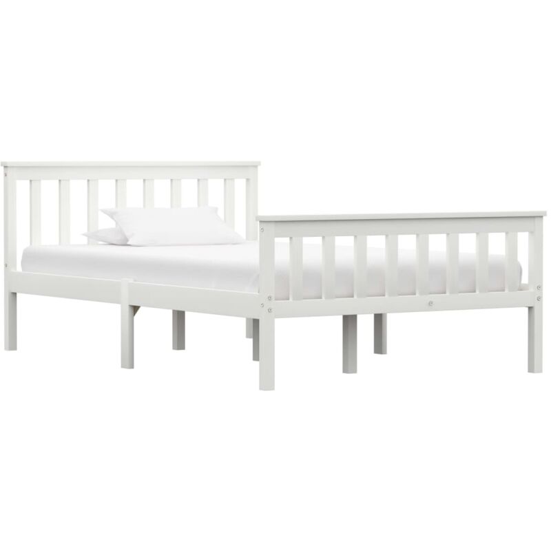 

Hommoo Estructura de cama de madera maciza de pino blanco 120x200 cm