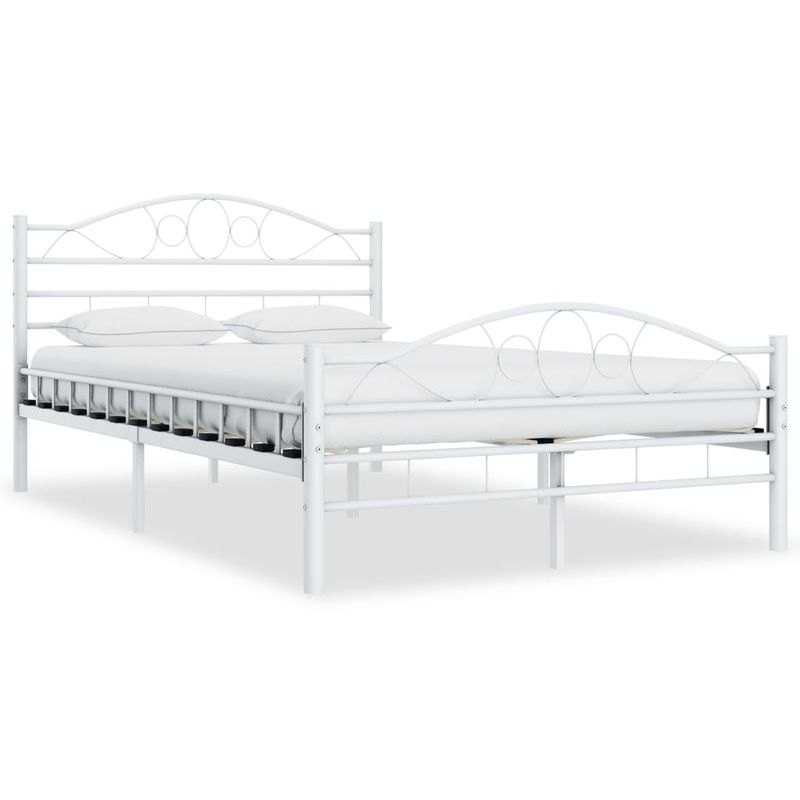 

Estructura de cama de metal blanco 120x200 cm - Hommoo