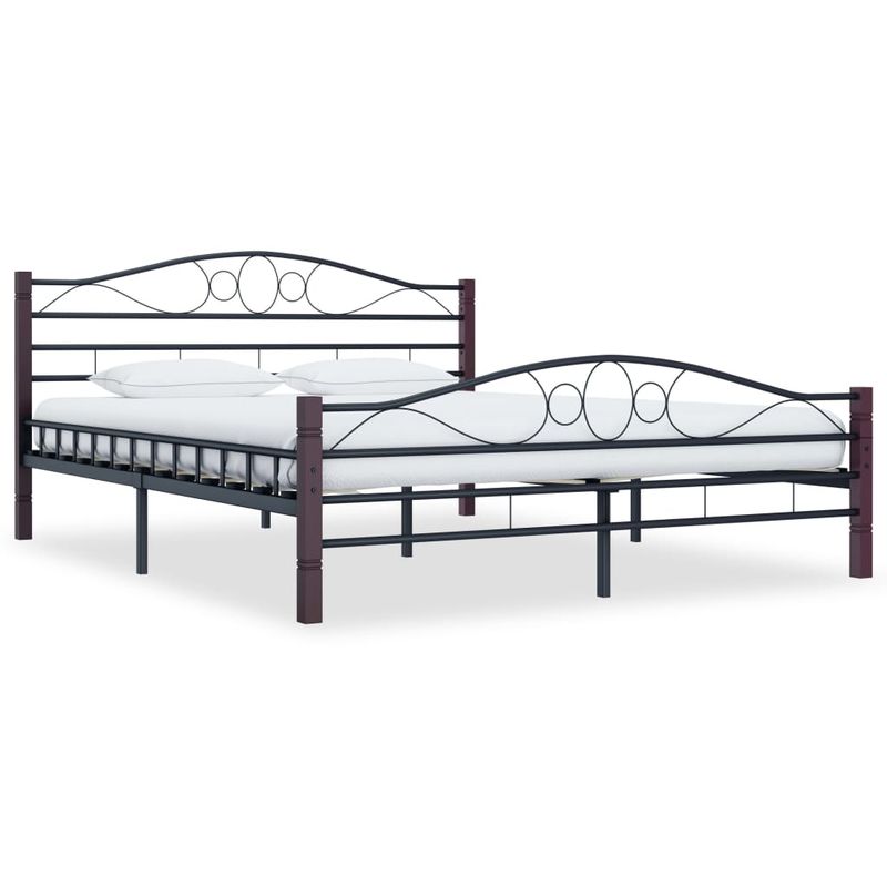 

Estructura de cama de metal negra 140x200 cm - Hommoo