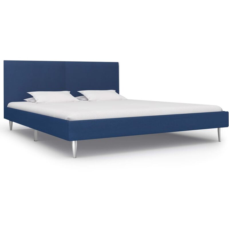 

Estructura de cama de tela azul 180x200 cm - Hommoo