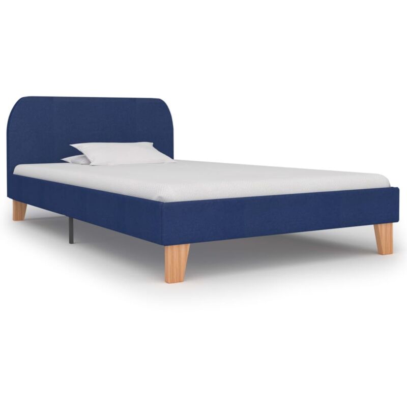 

Estructura de cama de tela azul 90x200 cm - Hommoo