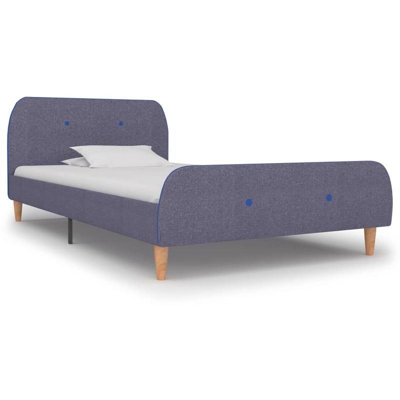 

Estructura de cama de tela gris claro 90x200 cm - Hommoo