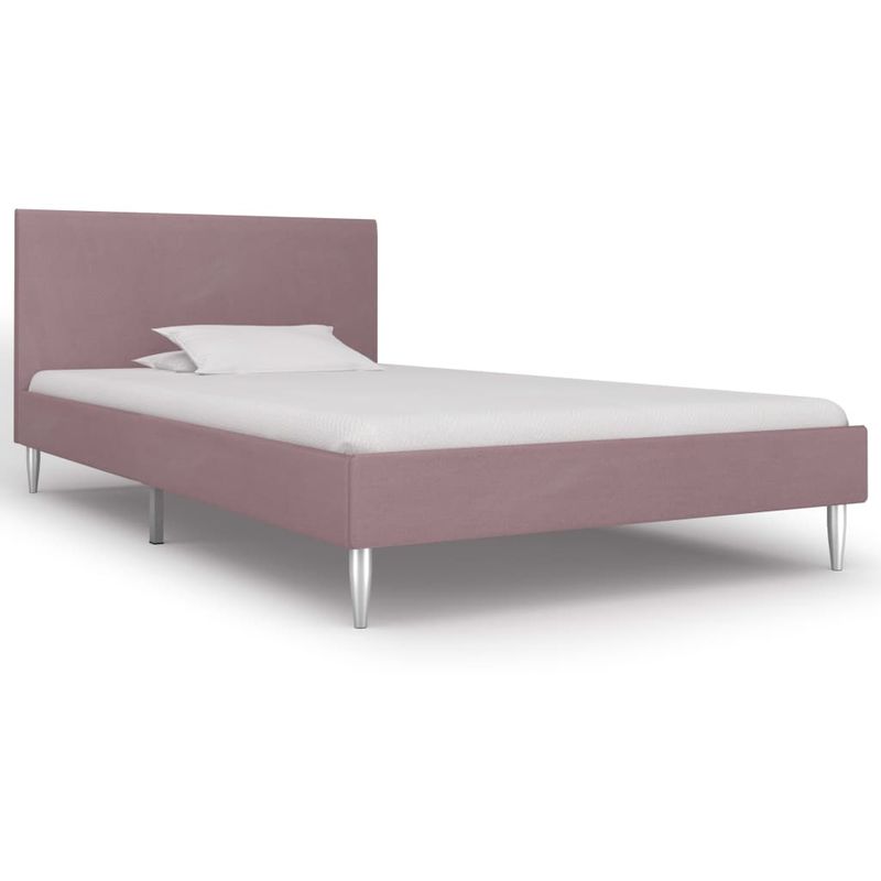 

Estructura de cama de tela rosa 90x200 cm - Hommoo