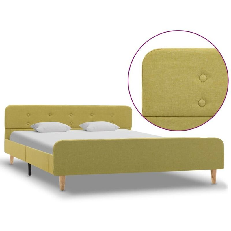 

Estructura de cama de tela verde 140x200 cm - Hommoo