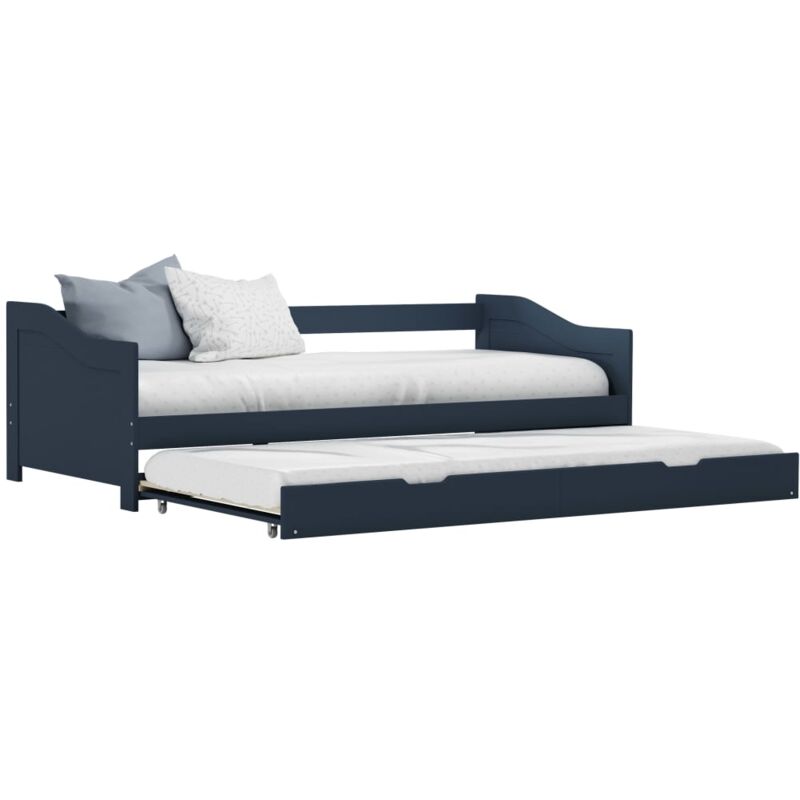 

Estructura de sofá cama madera de pino gris 90x200 cm - Hommoo