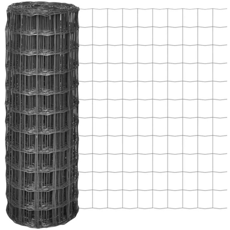 

Hommoo Euro Valla de acero gris 25x0,8 m