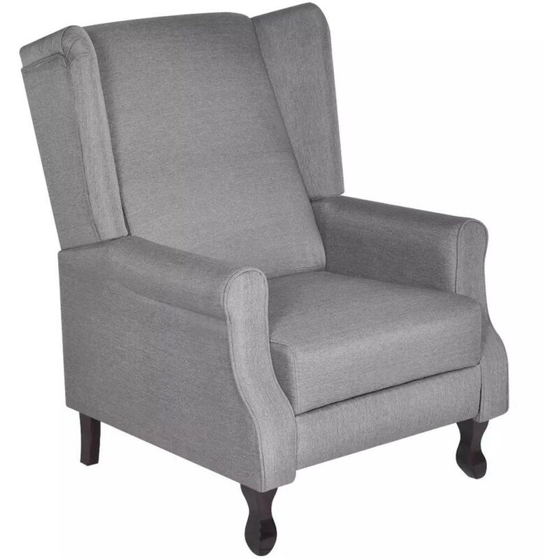Hommoo - Fauteuil Gris Tissu HDV09131