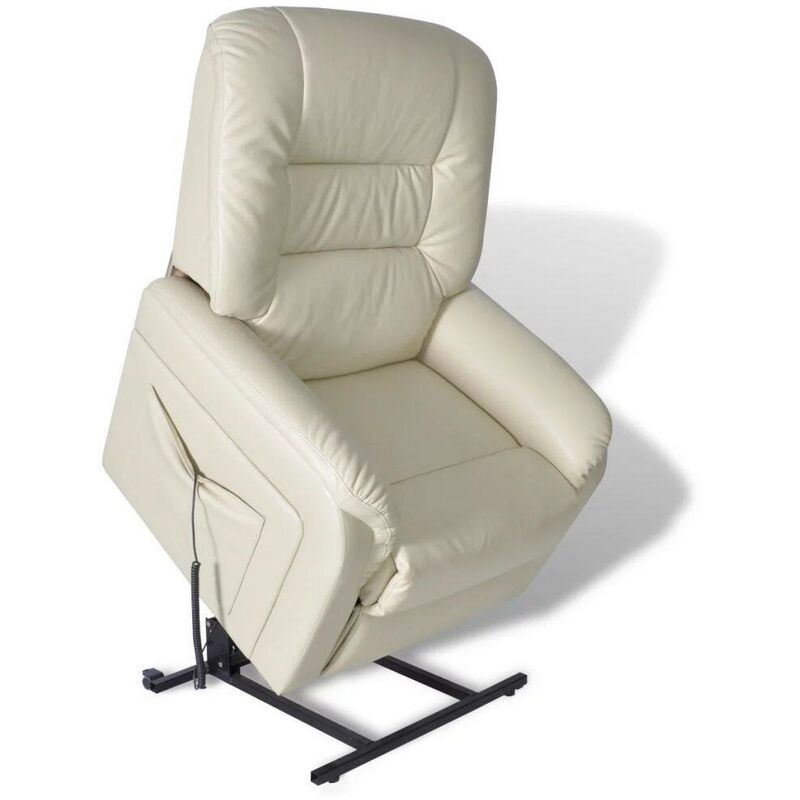 Hommoo - Fauteuil inclinable TV Beige Similicuir HDV08422