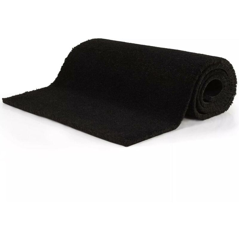 

Felpudo de fibra de coco negro 17 mm 100x300 cm - Hommoo