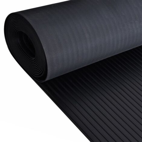 Rubber Floor Mat Anti-Slip 5 x 1 m Fine Ribbed